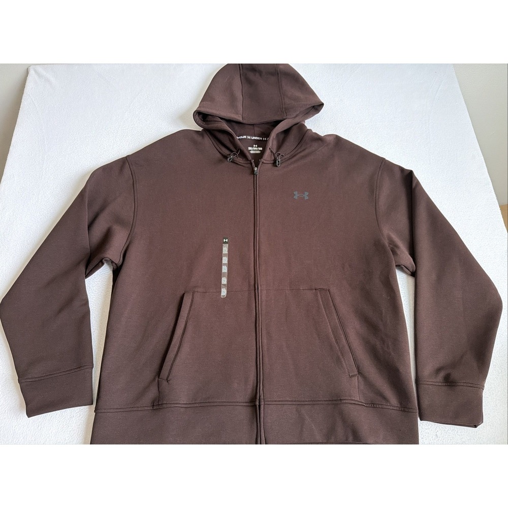 Under Armour UA Sportswear Fleece Mens Full-Zip Hoodie 2XL Red Burgundy 6006373
